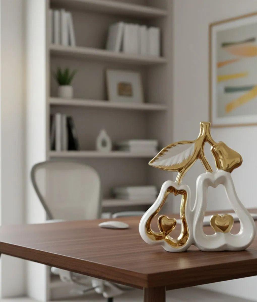 Figura Decorativa Pareja Peras Corazones Estatua Adorno Jhn-6