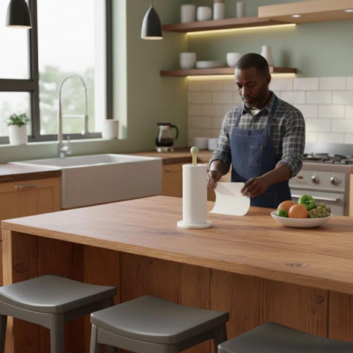 Portarrollo Cocina Base Estable Decoración Minimalista AJ-4