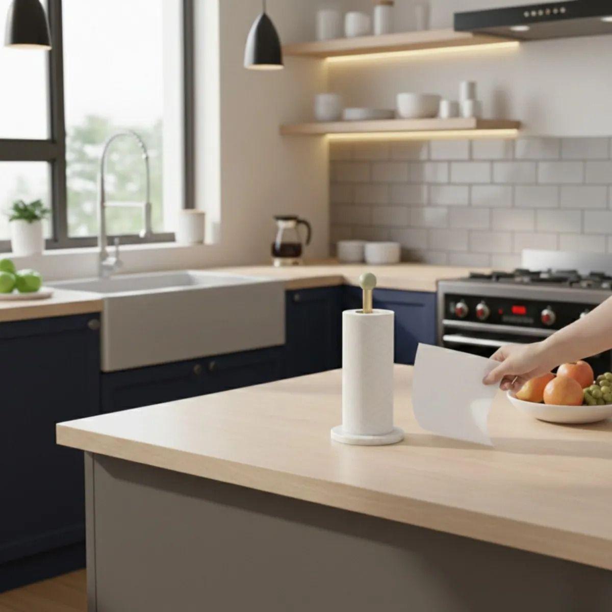Portarrollo Cocina Base Estable Decoración Minimalista AJ-5