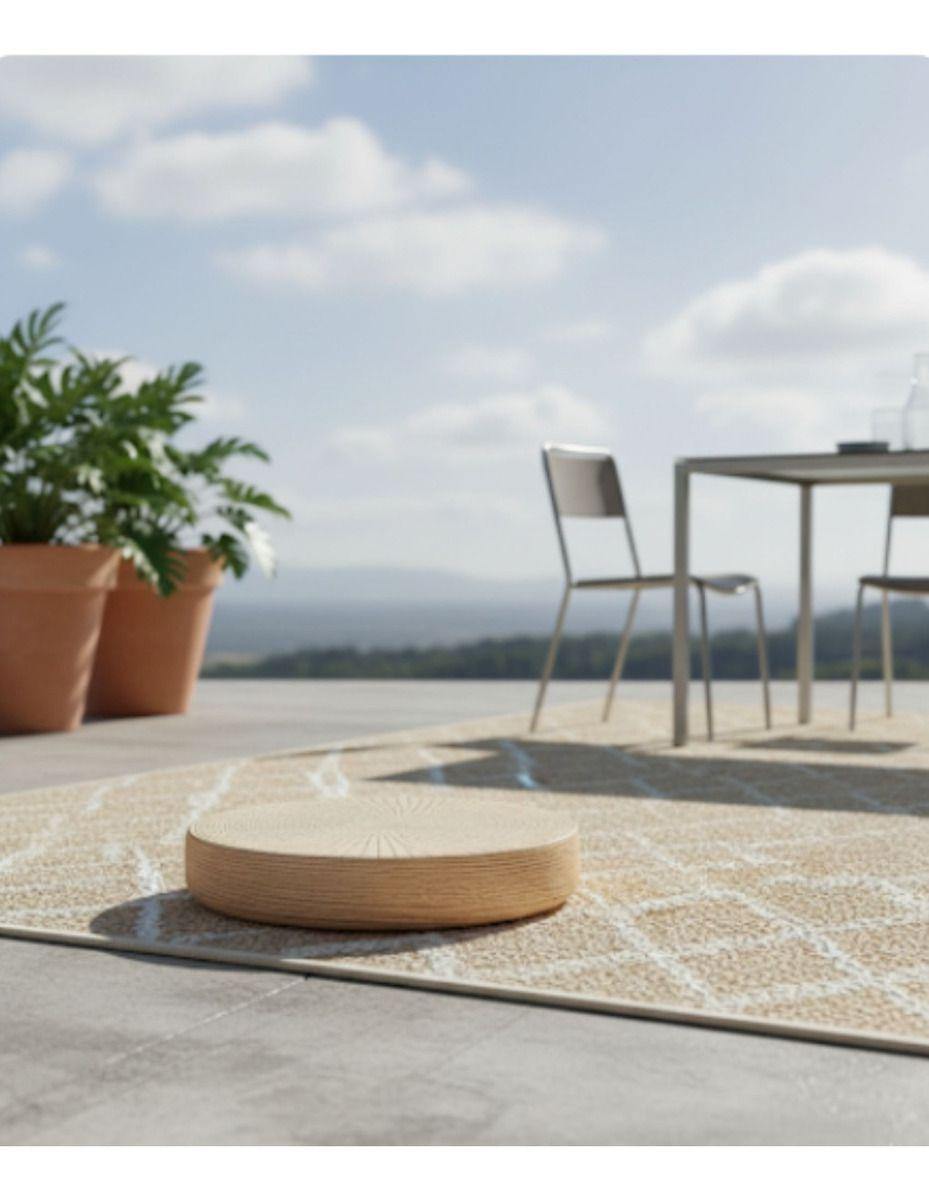 Cojín Decorativo Multifuncional Redondo Natural Yoga Jhn-9