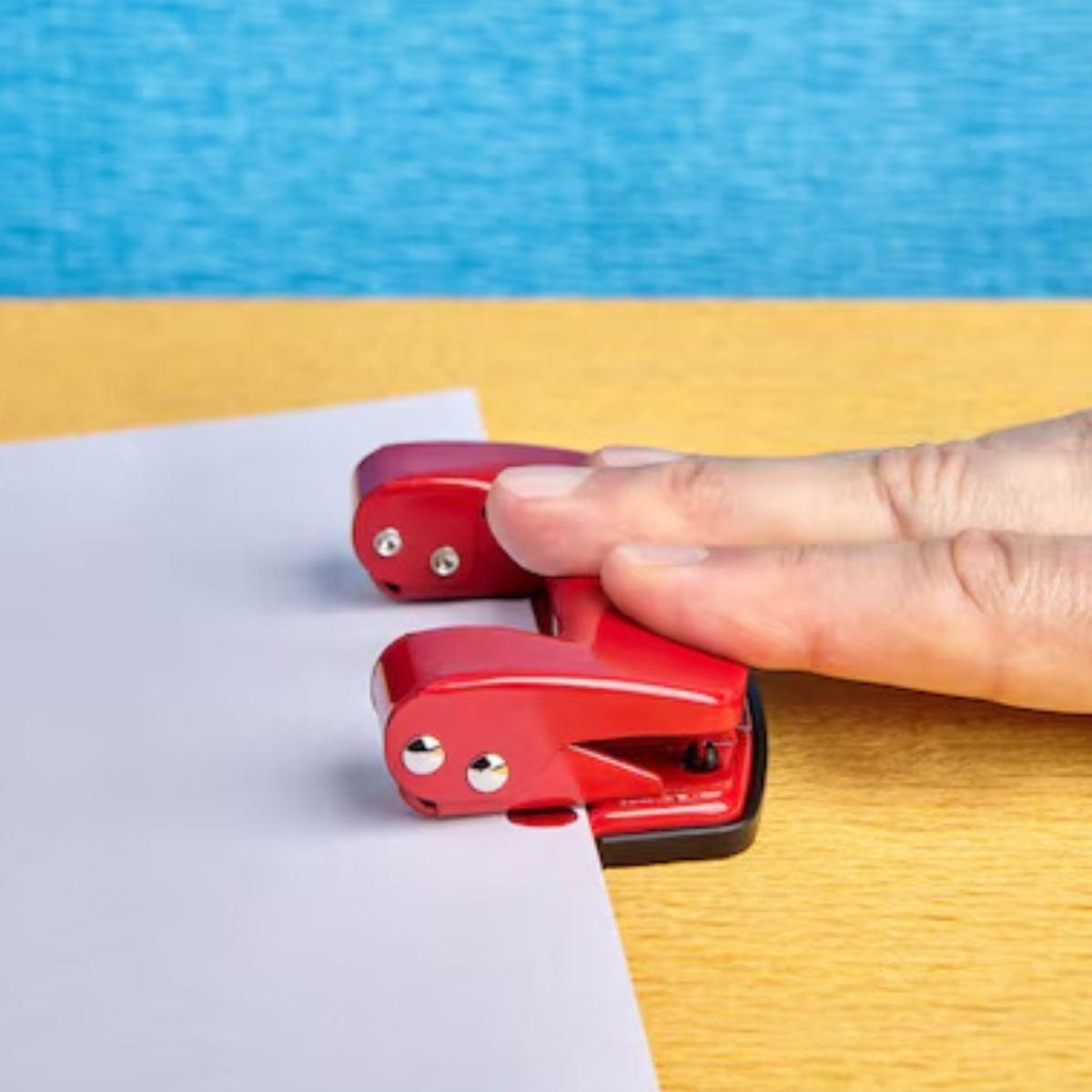 Set 4 Perforadora Papel Portátil Compacto Uso Múltiple Jhn-6