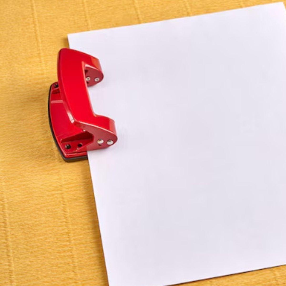 Set 4 Perforadora Papel Portátil Compacto Uso Múltiple Jhn-9