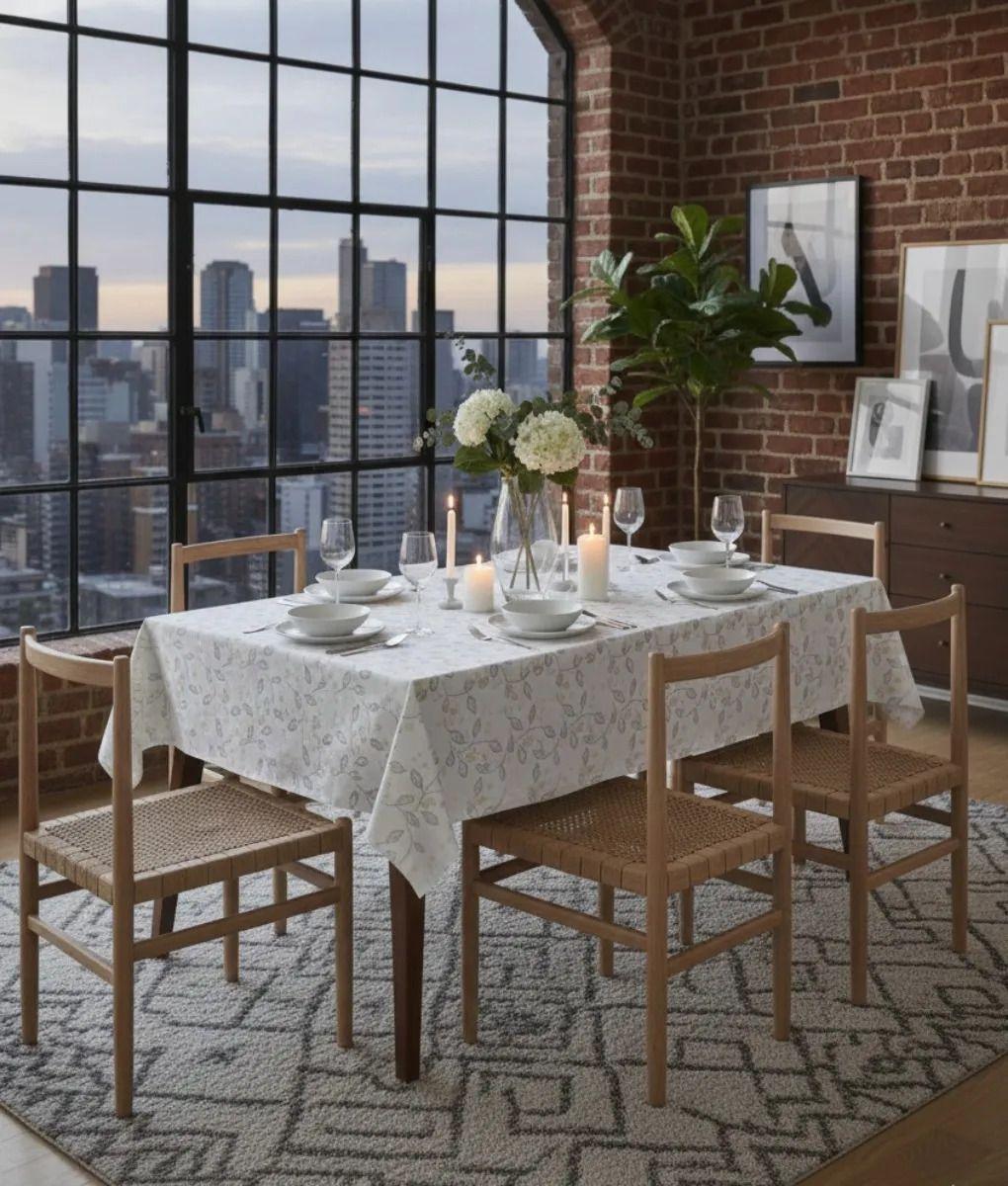 Mantel Decorativo Mesa Estilo Elegancia Botánica Hogar Jhn-9