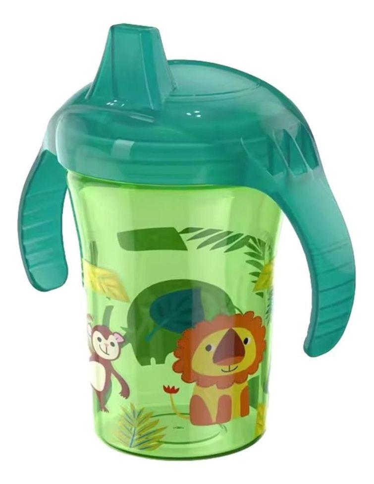 SET 4 VASOS CON BOQUILLA ANTIDERRAME DIVERTIDO NIÑOS LAU -0