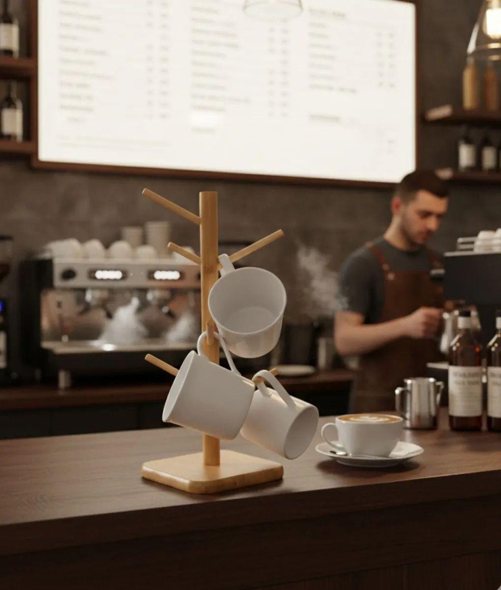 Soporte Vertical Tazas Diseño Orgánico Decorativo Jhn-3