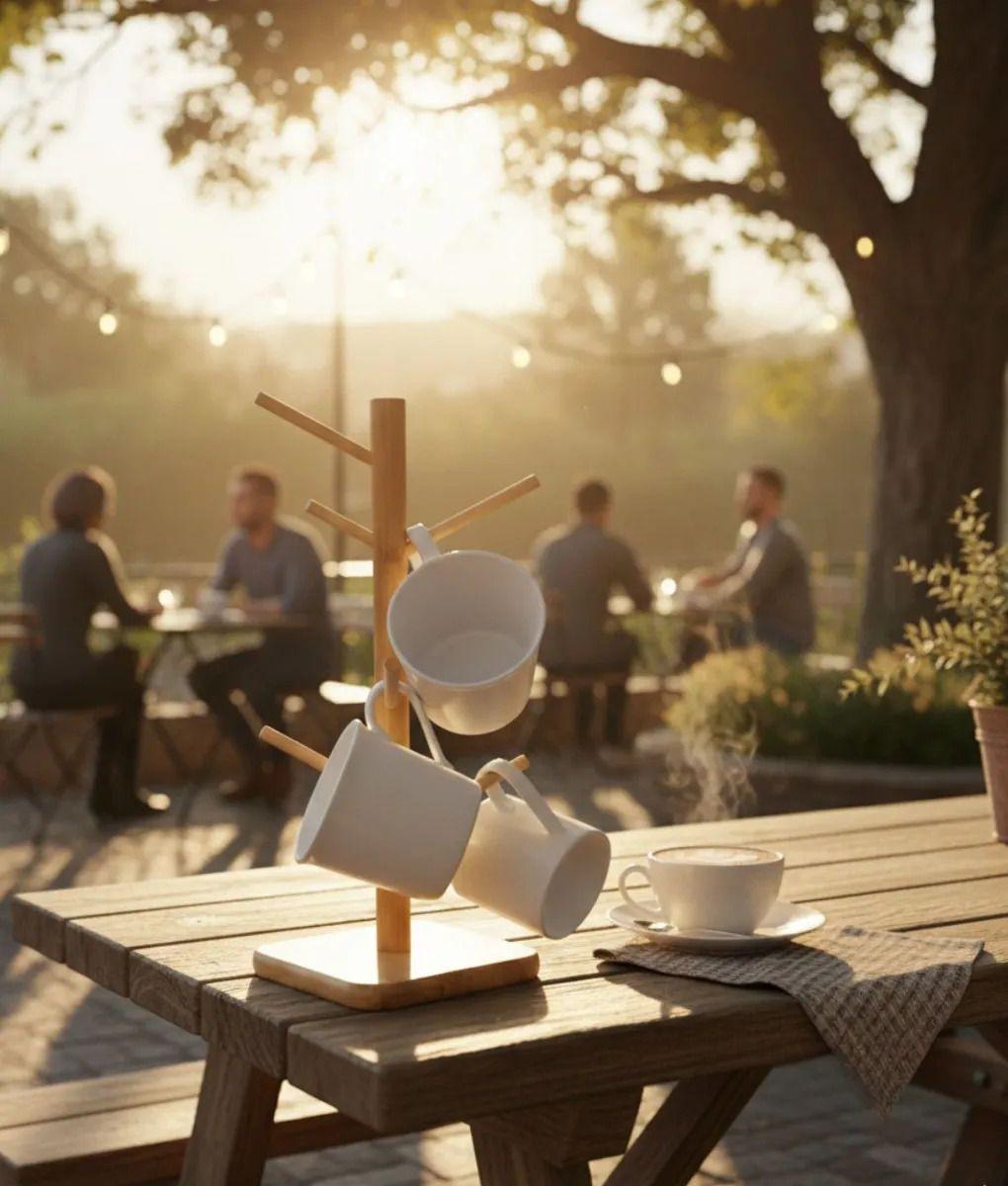 Soporte Vertical Tazas Diseño Orgánico Decorativo Jhn-4