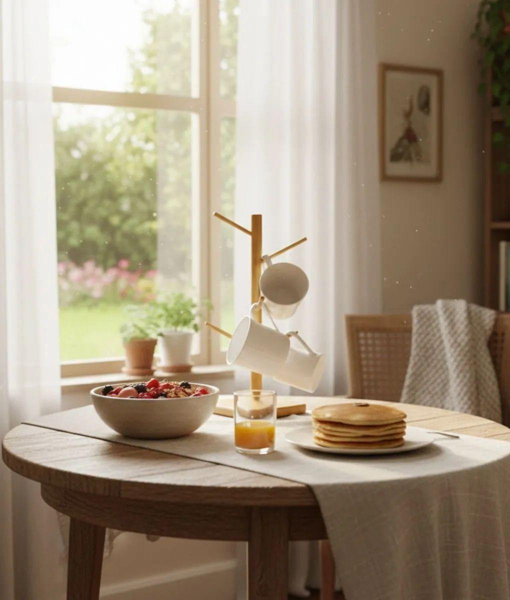 Soporte Vertical Tazas Diseño Orgánico Decorativo Jhn-6