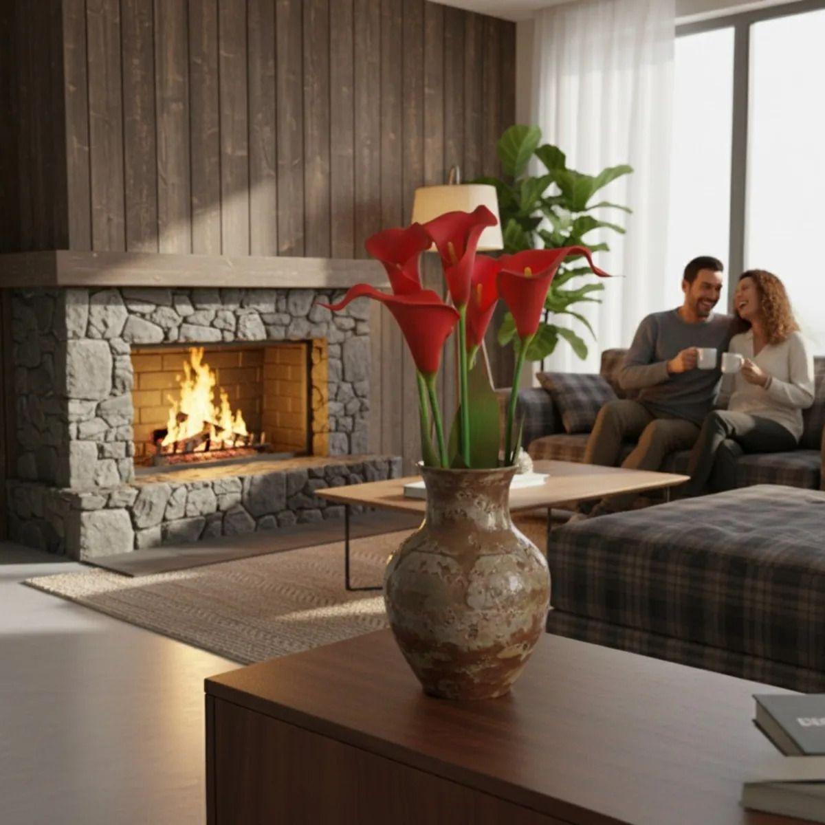 Arreglo Floral Adorno Artificial Calas Decorativas Hogar Jhn-3