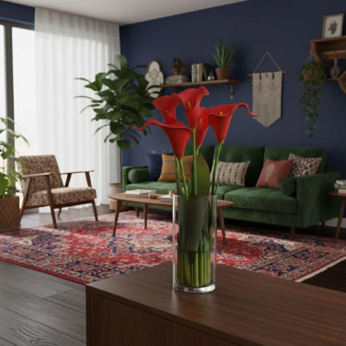 Arreglo Floral Adorno Artificial Calas Decorativas Hogar Jhn-7