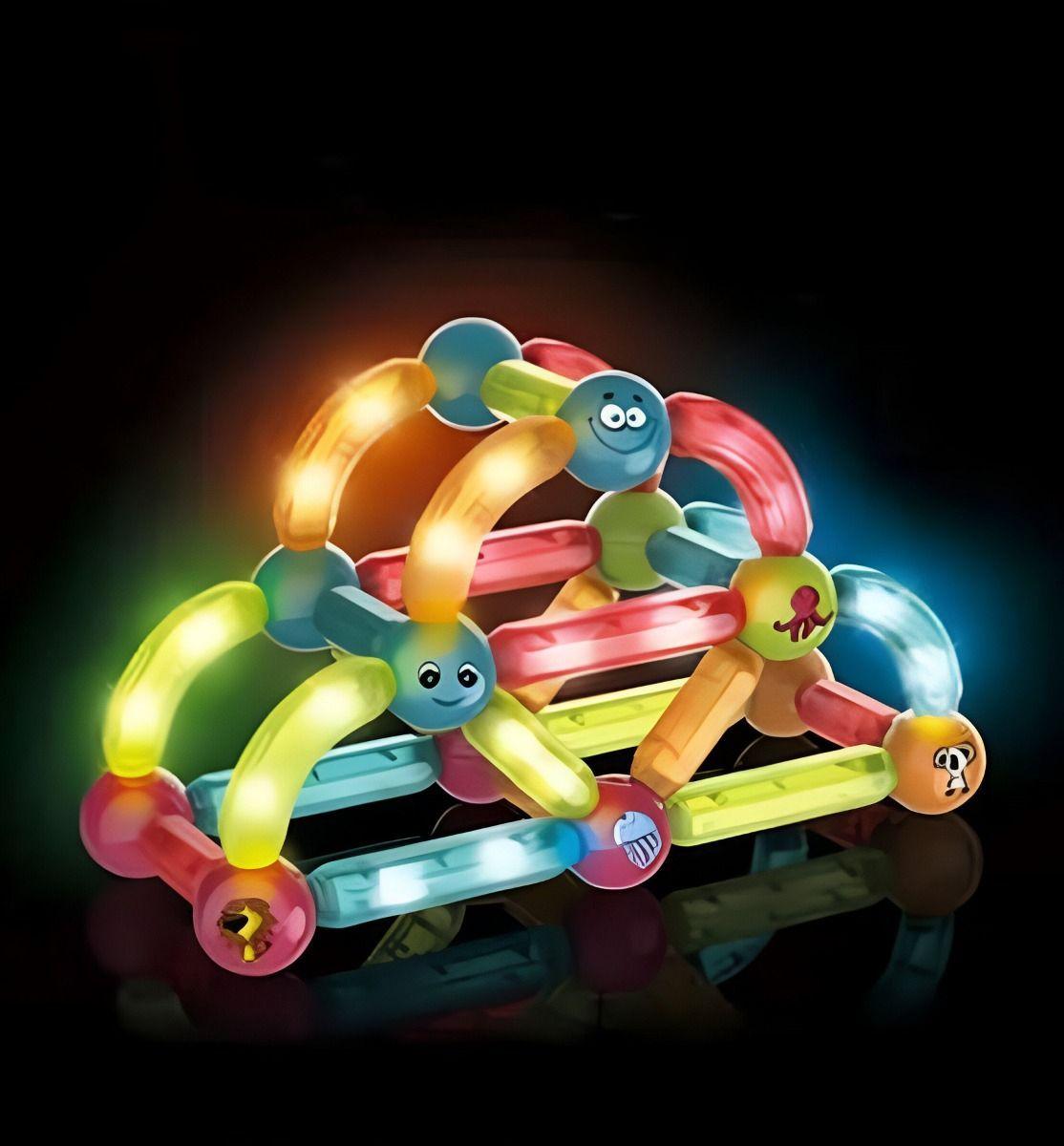 Bloques Construcción Magnéticos Ligero Juegos Luces Jhn-7