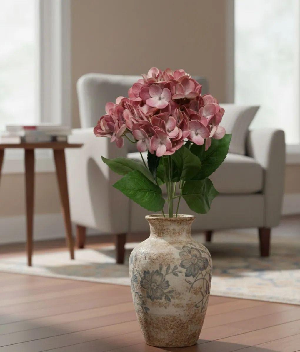 Ramo Decorativo Artificial Hortensias Adorno Floral Jhn-7