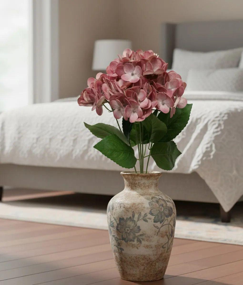 Ramo Decorativo Artificial Hortensias Adorno Floral Jhn-8