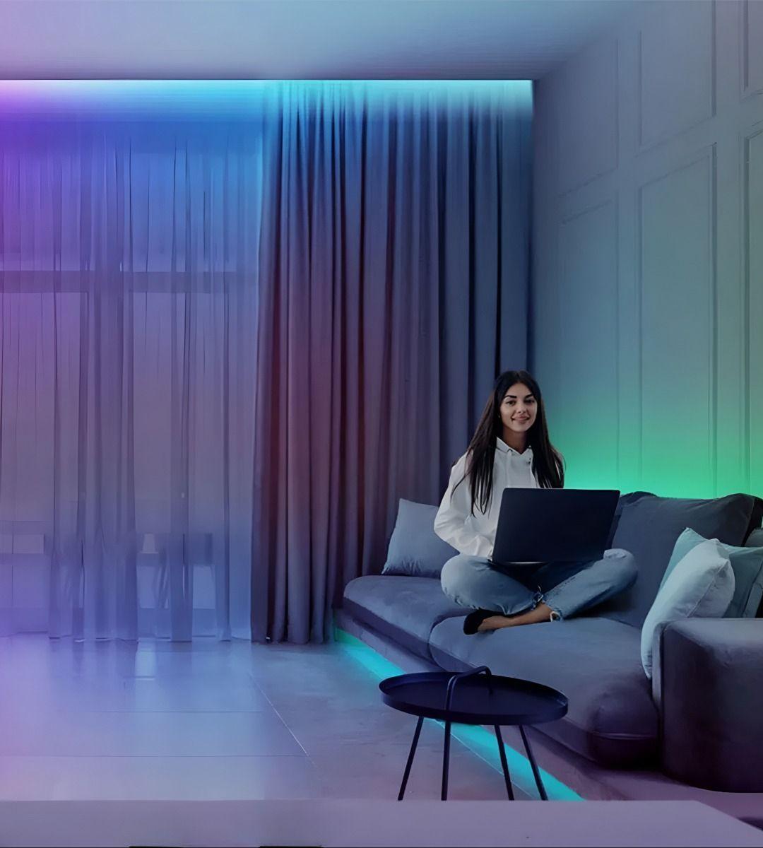 Luces LED Cuerda Tejido Reticulado Luminoso Neon 5m Jhn-5