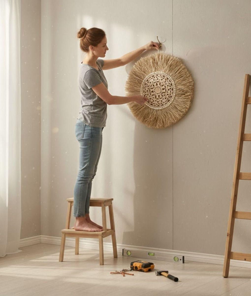 Adorno Pared Circular Texturizado Cuadro Pieza Central Jhn-2