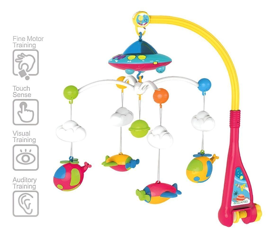 Móvil Cuna Musical Bebé Luz Proyector Estrella Sonajero Jhn-2