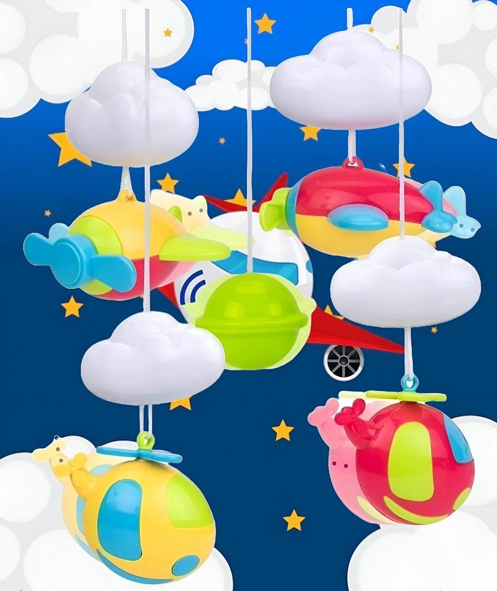 Móvil Cuna Musical Bebé Luz Proyector Estrella Sonajero Jhn-9