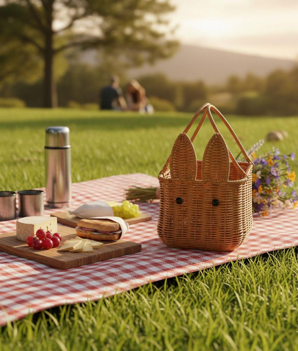 Canasto Decorativo Cesto Encantador Diseño Conejo Jhn-3