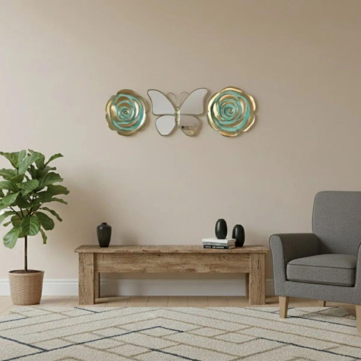 Set 3 Adorno Pared Decorativo Naturaleza Elegancia Hogar Jhn-9