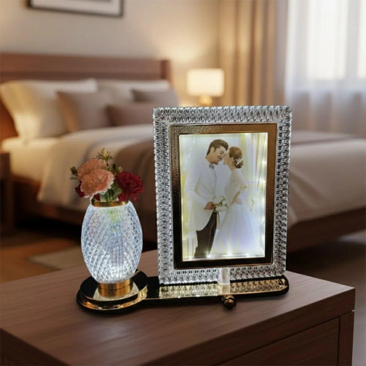 Portarretrato Marco Foto Centro Decorativo Iluminado Jhn-6