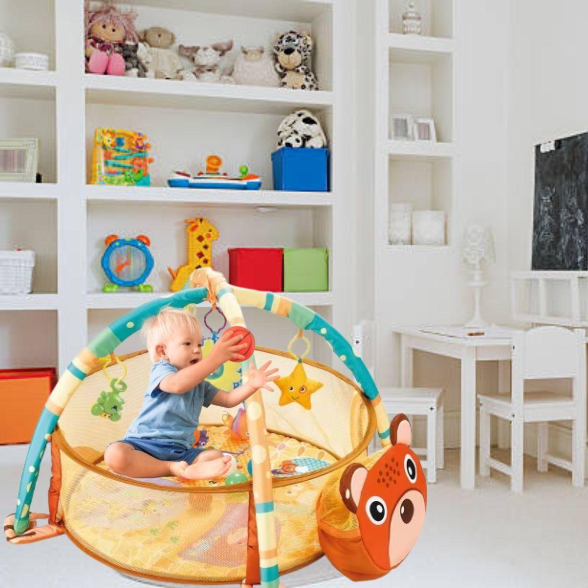 CENTRO DE ACTIVIDAD GIMNASIO DE PELOTAS 3 EN 1 BEBE LAU-4