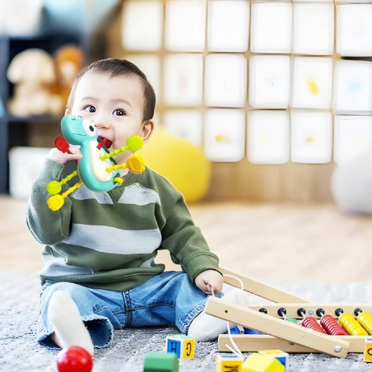 Set 2 Mordedor Forma Dinosaurio Denticion Sensorial Bebe Lau-3