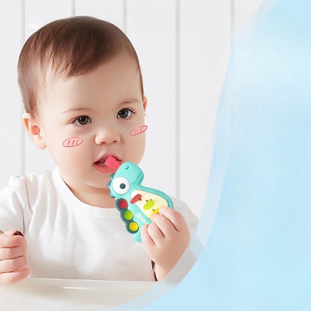 Set 2 Mordedor Forma Dinosaurio Denticion Sensorial Bebe Lau-5