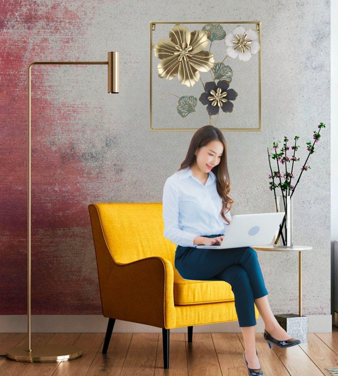 Cuadro Decorativo Pared Flores Escultura Realista Jhn-5