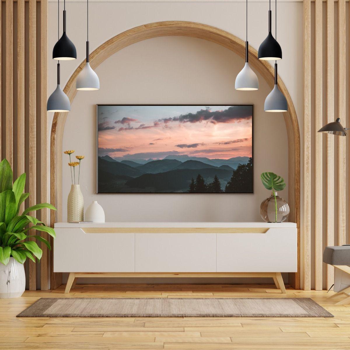 Lampara Colgante Nordica Pantalla Metalica 3 Colores Lau-6