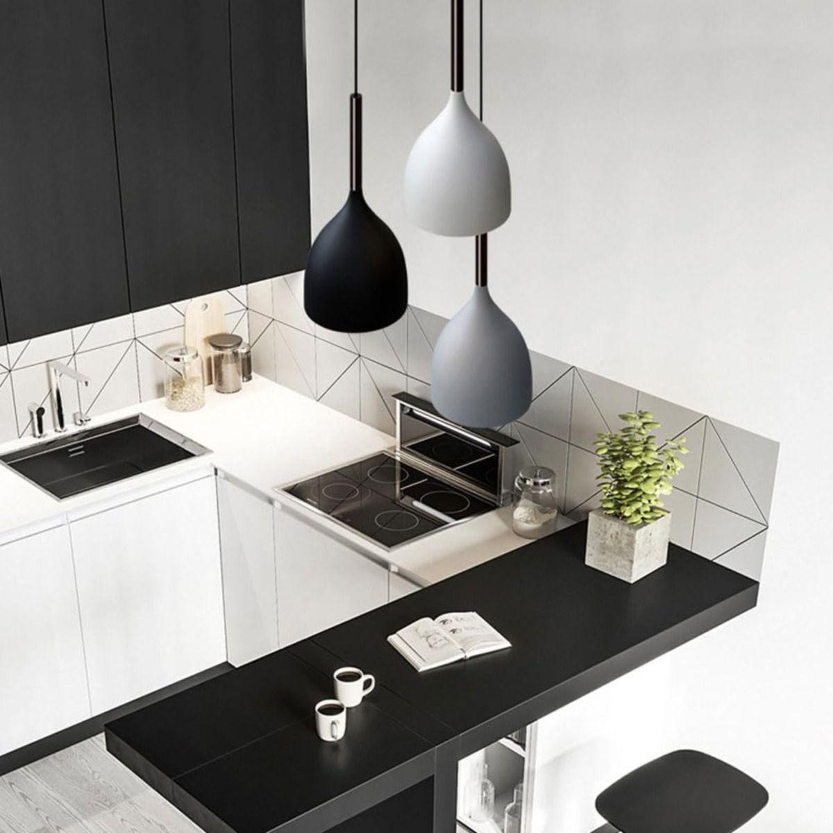 Lampara Colgante Nordica Pantalla Metalica 3 Colores Lau-9