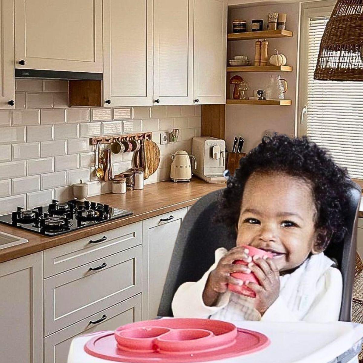 Set 5 Platos Silicona Antiderrame Antiadherente Bebes Lau-2