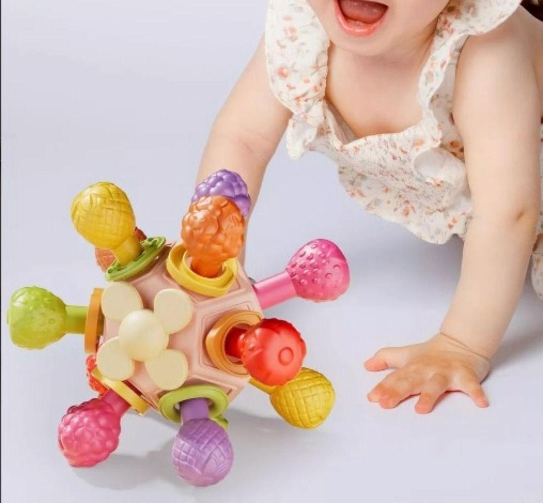 Set 2 Juguete Sensorial Silicona Sonajero Bebes Lau-9