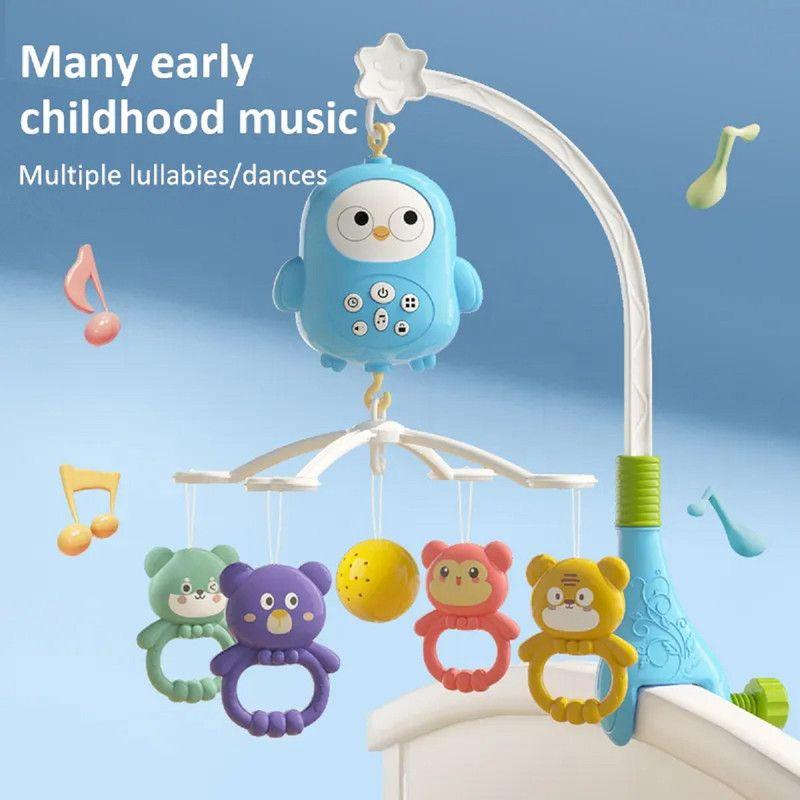 Movil Cuna Musical 5en1 Luz Sonajero Giratoria Bebes Lau-5