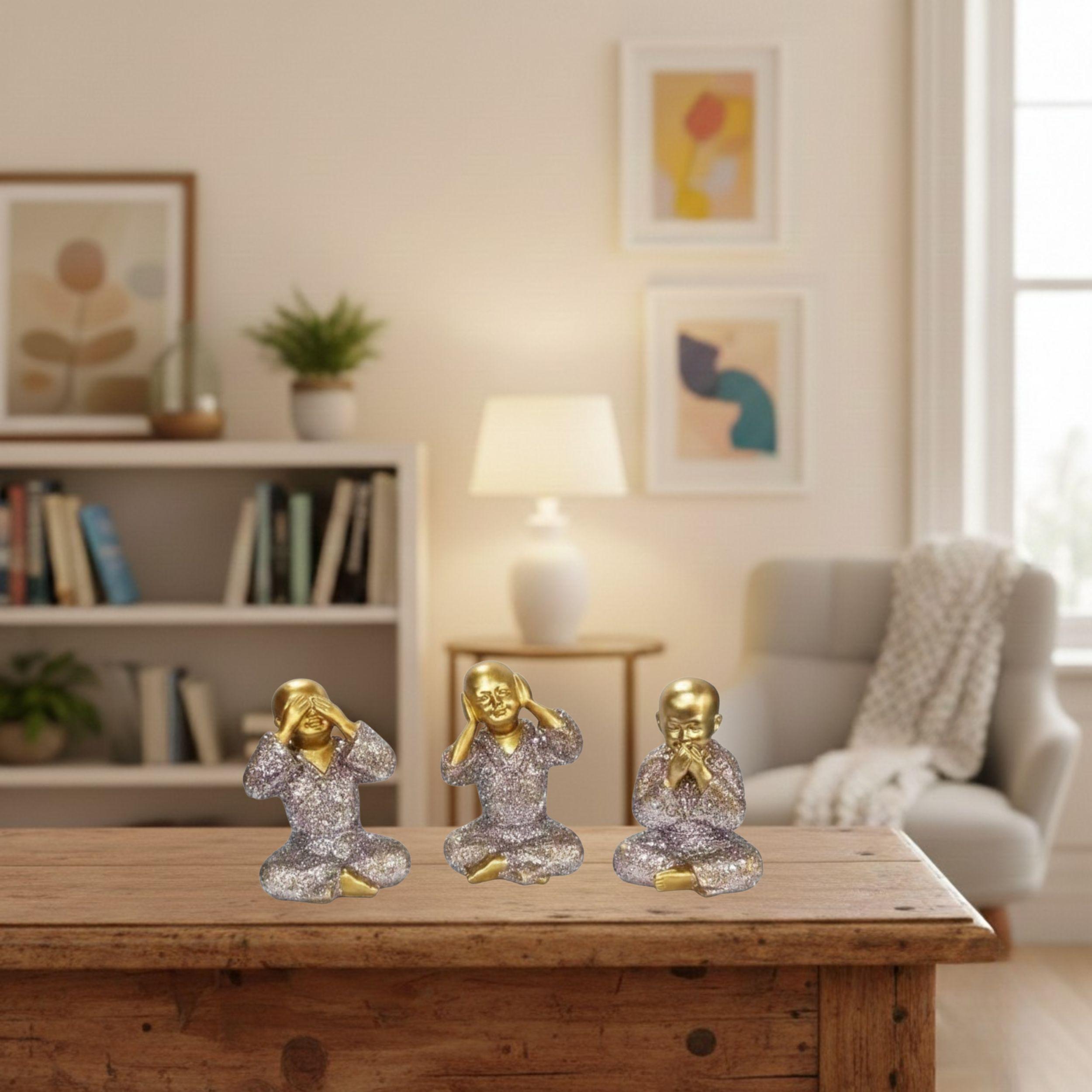 Figuras 3 Monjes Budistas Decorativos No Veo No Oigo ALJ-4