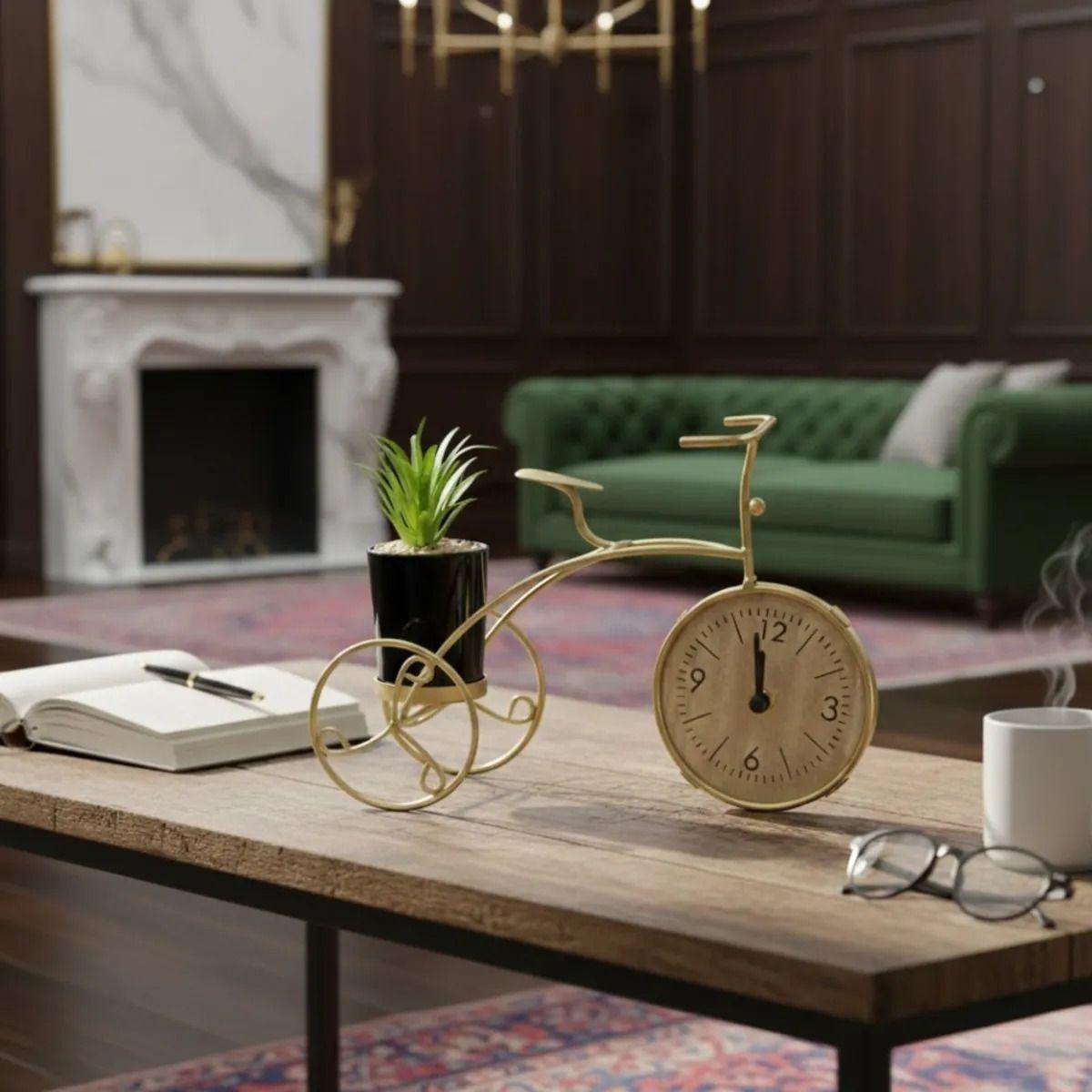 Reloj Decorativo Mesa Estilo Bicicleta Adorno Vintage Jhn-5