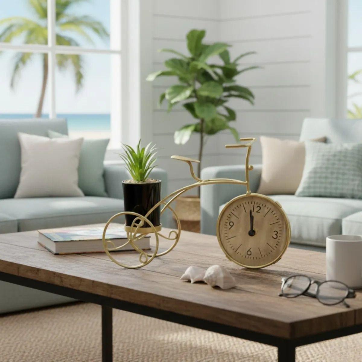 Reloj Decorativo Mesa Estilo Bicicleta Adorno Vintage Jhn-6