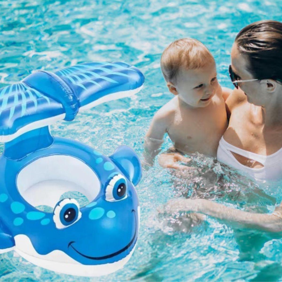 FLOTADOR INFLABLE INFANTIL BALLENA PISCINA VERANO NIÑOS LAU-8
