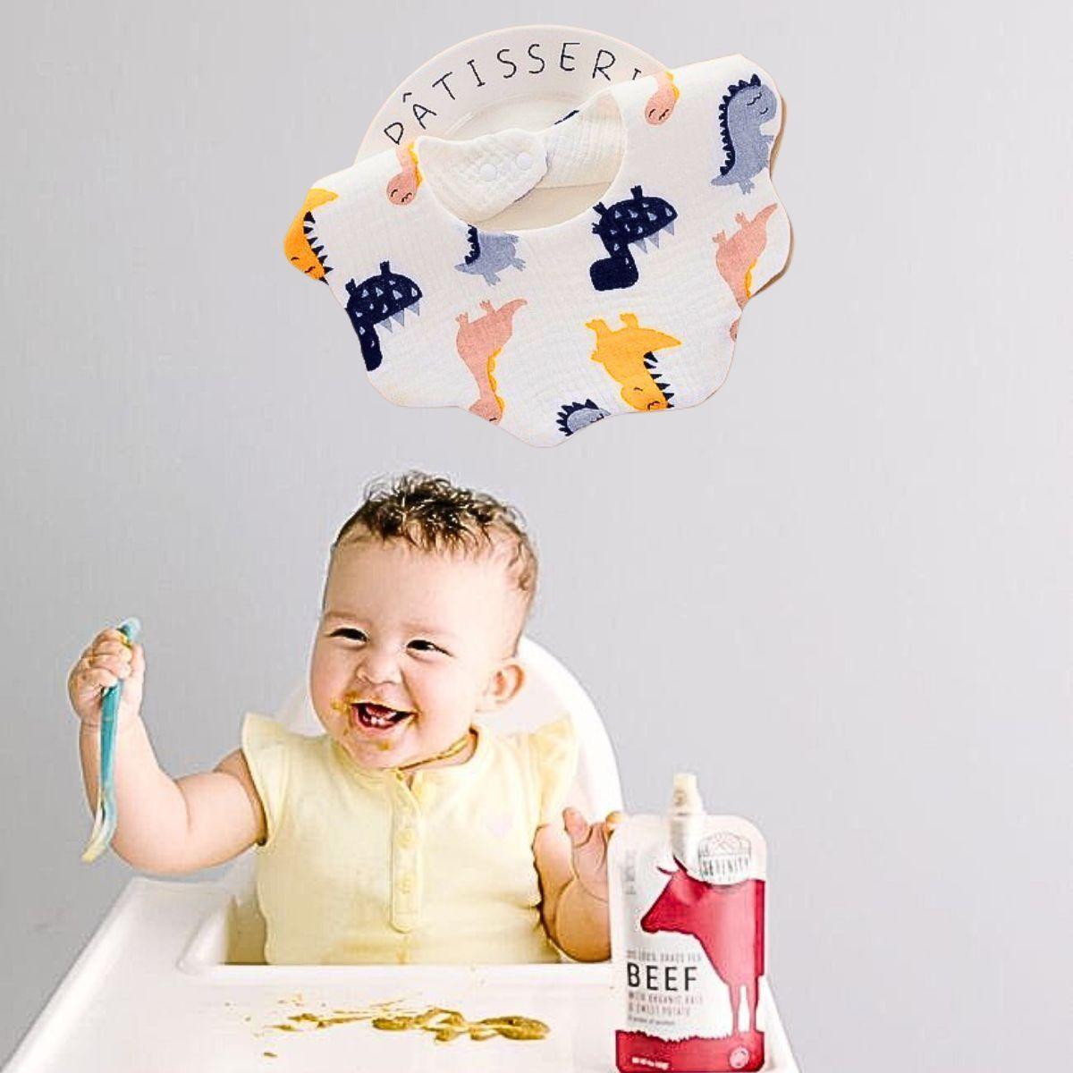 Set 4 Babebros Algodón Impermeable Comida Bebes Lau-6