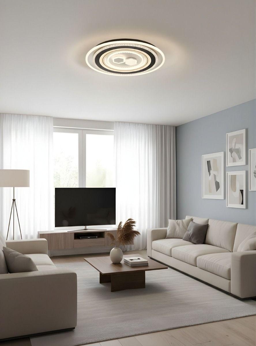 Lámpara Techo Plafón Circular Elegante Moderno Anillos Jhn-5