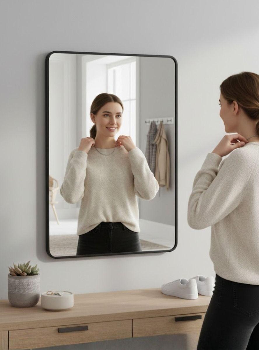 Espejo Decorativo Pared Bordes Redondeados Adorno Jhn-4