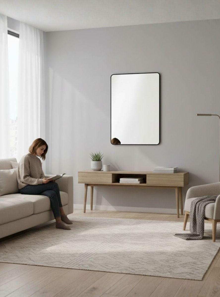 Espejo Decorativo Pared Bordes Redondeados Adorno Jhn-6