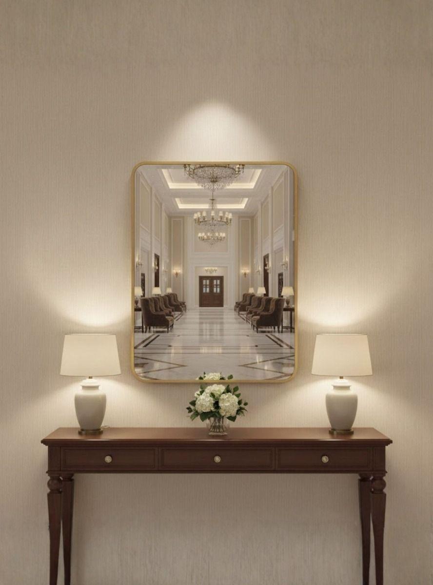 Espejo Decorativo Pared Bordes Redondeados Adorno Jhn-7