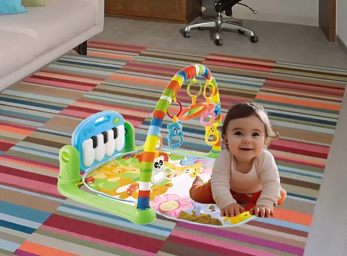 Tapete Juego Bebé Actividades Piano Gimnasio Música Luz Jhn-8