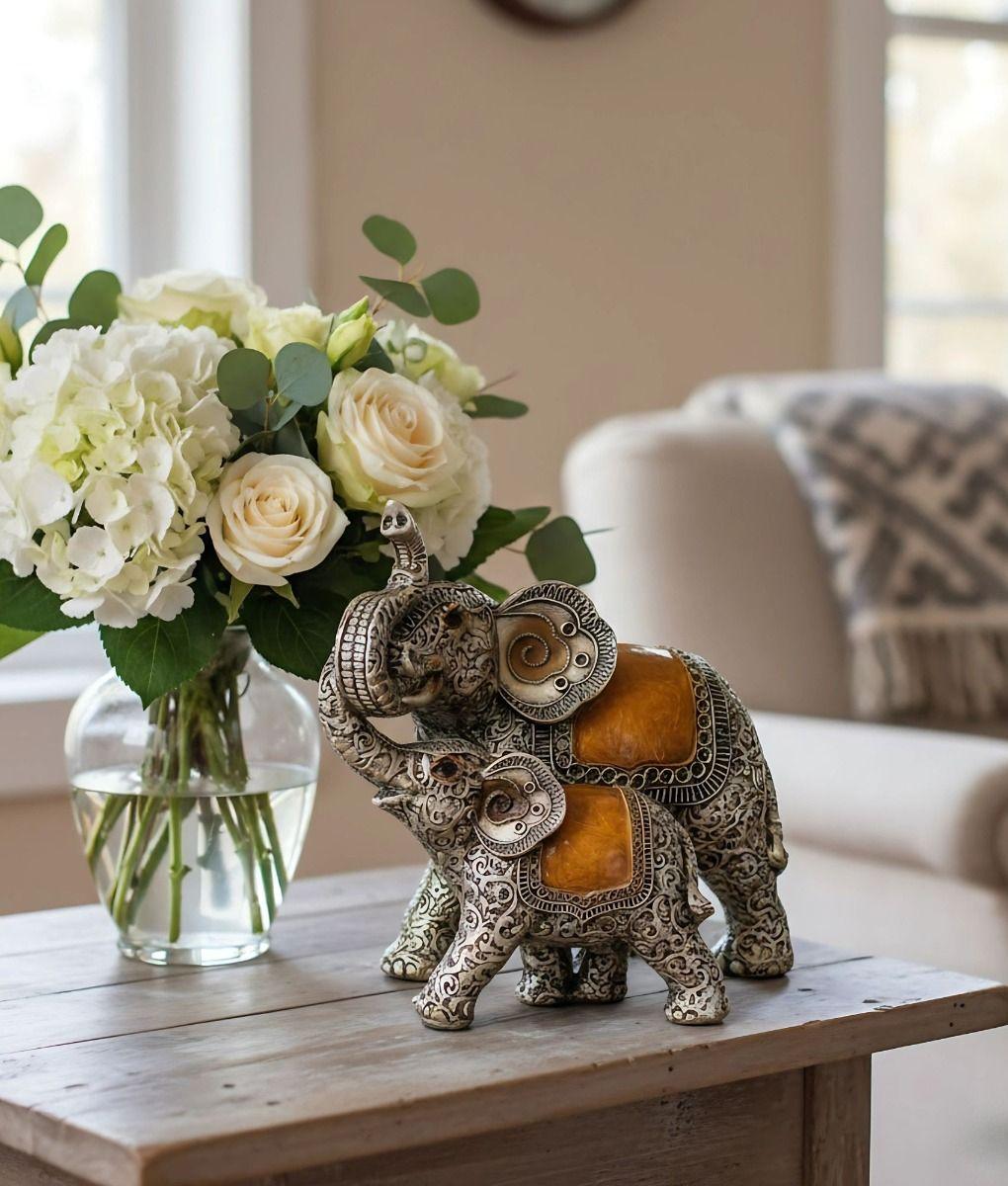 Figura Decorativa Elefante Vintage Adorno Estatua Jhn-8