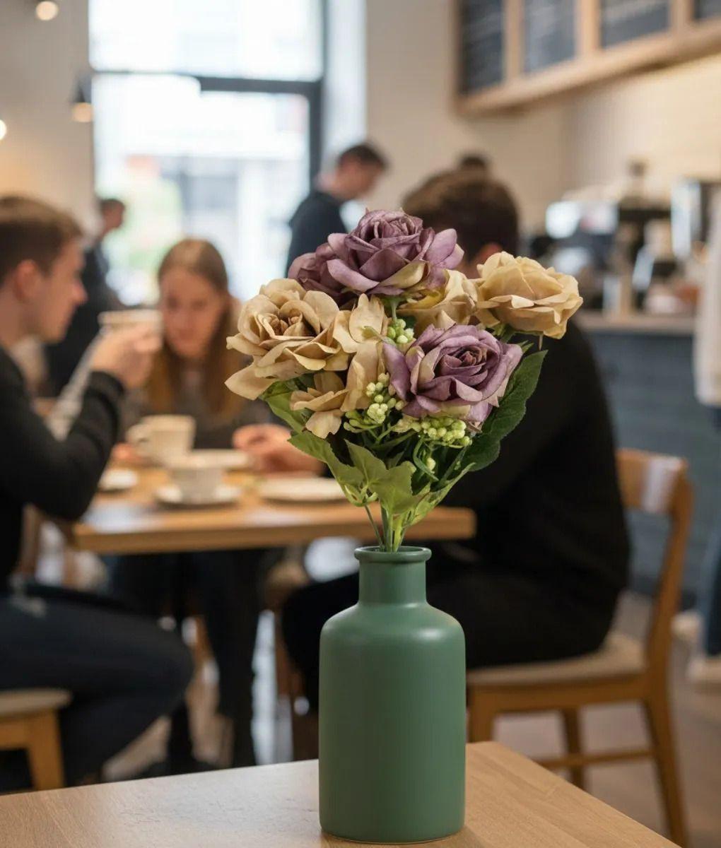 Set 4 Flores Decorativas Artificiales Ramo Floración Jhn-4