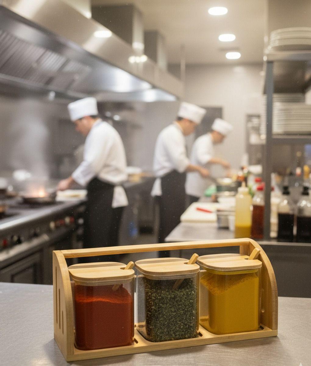 Set 3 Frascos Almacenamiento Asa Transporte Contenedor Jhn-8