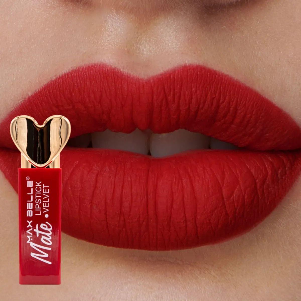 Set 2 Labiales Barra Mate Forma Corazón Larga Duración ALJ-2
