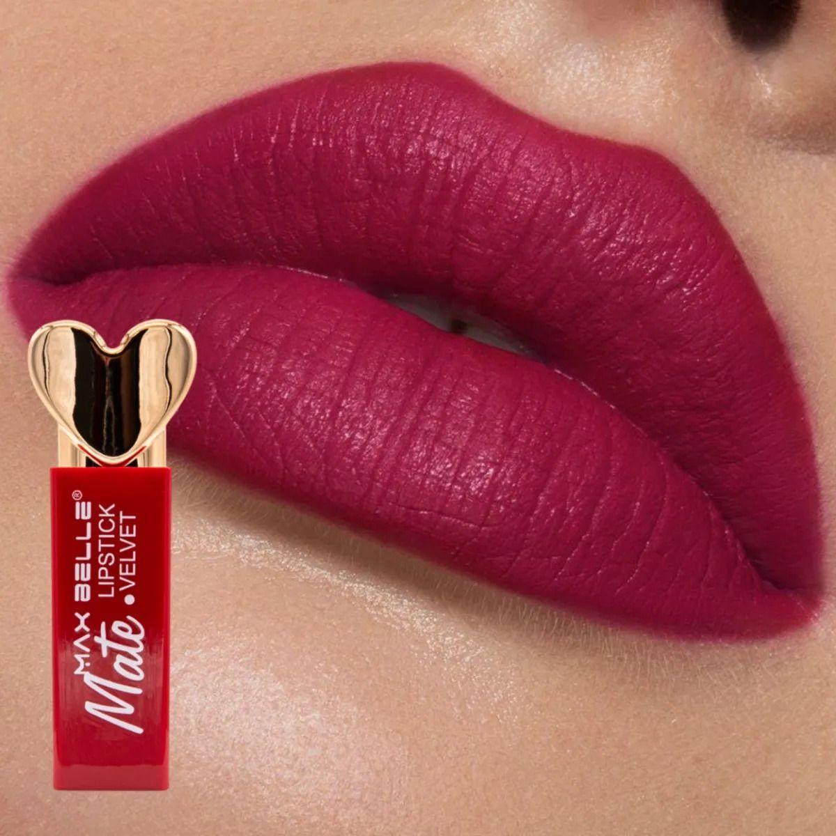 Set 2 Labiales Barra Mate Forma Corazón Larga Duración ALJ-3