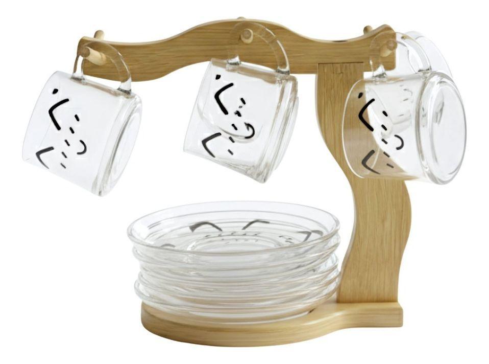 Juego Taza Soporte Plato Decorativo Organizador Cocina Jhn-1