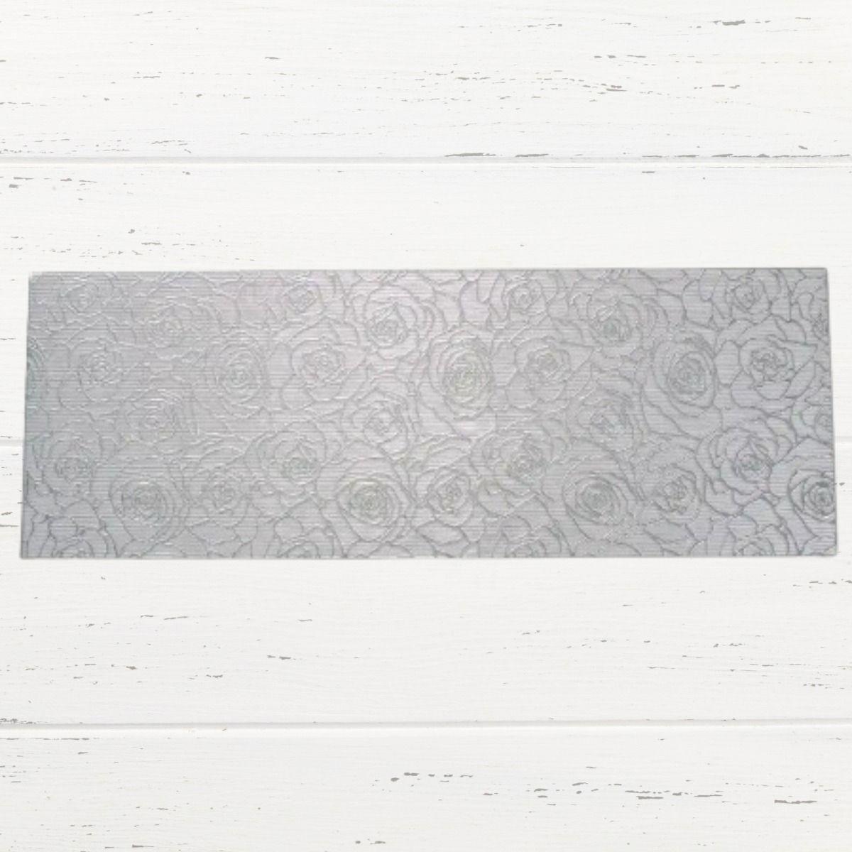 Set de 3 Mantel Decorativo Dorado Plata Floral Relieve Jhn-4