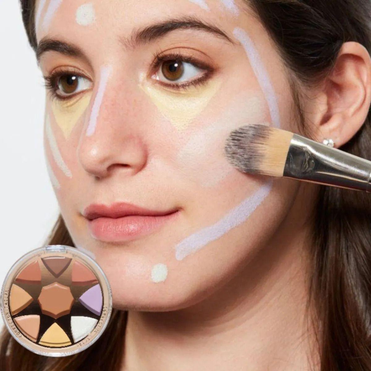 Set 3 Mini Paletas Correctoras Cremosas 8 Tonos Ojeras ALJ-3